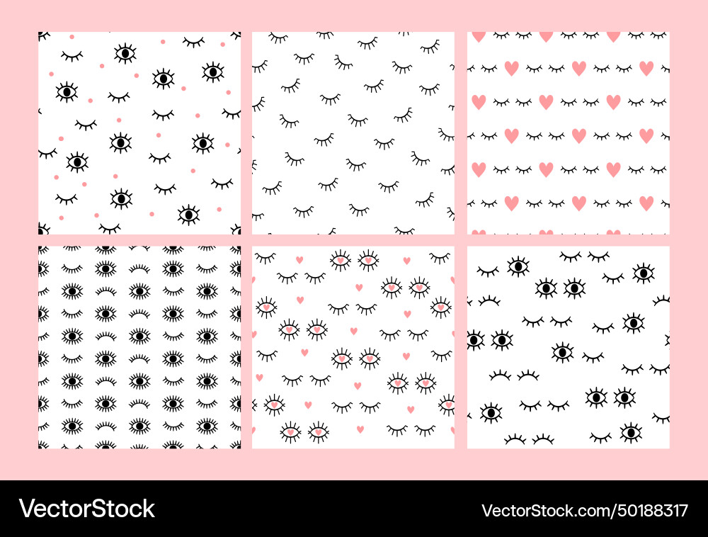 Eyelashes seamless pattern print with abstract Eyelashes seamless pattern print with abstract vector image