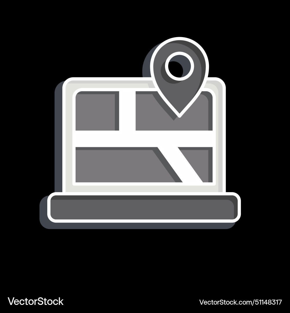 Icon map location related to navigation symbol Icon map location related to navigation symbol vector image