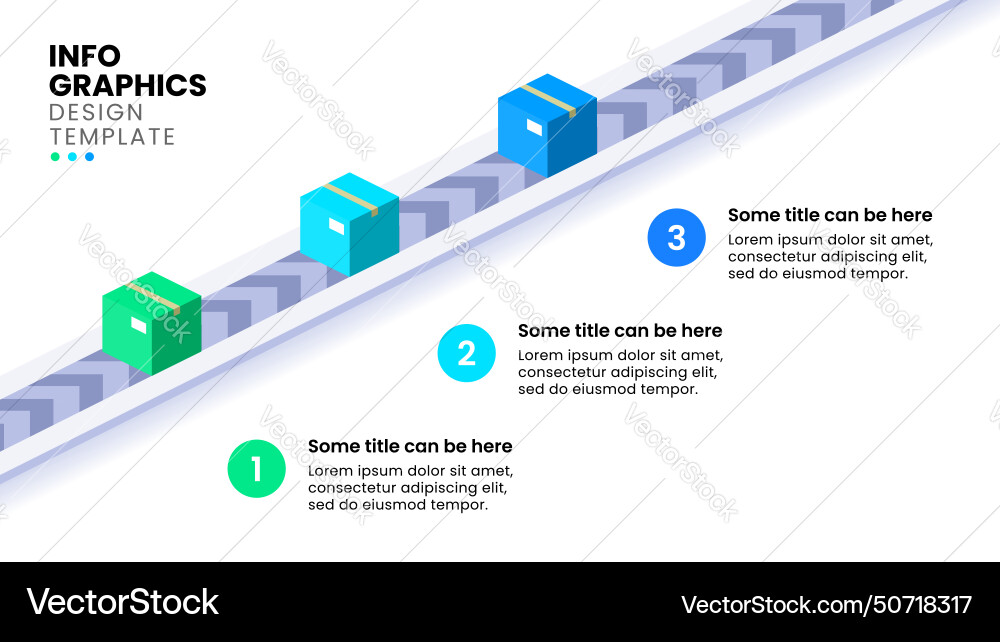 Infographic template 3 boxes with numbers and text Infographic template 3 boxes with numbers and text vector image