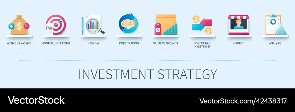 Investmentstrategie Web Infografiken im 3D-Stil Investmentstrategie Web Infografiken im 3D-Stil vektorbild