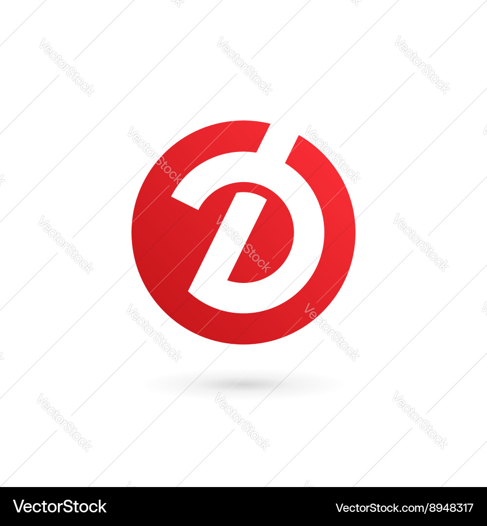 Letter D Logo Icon Template Vector Image