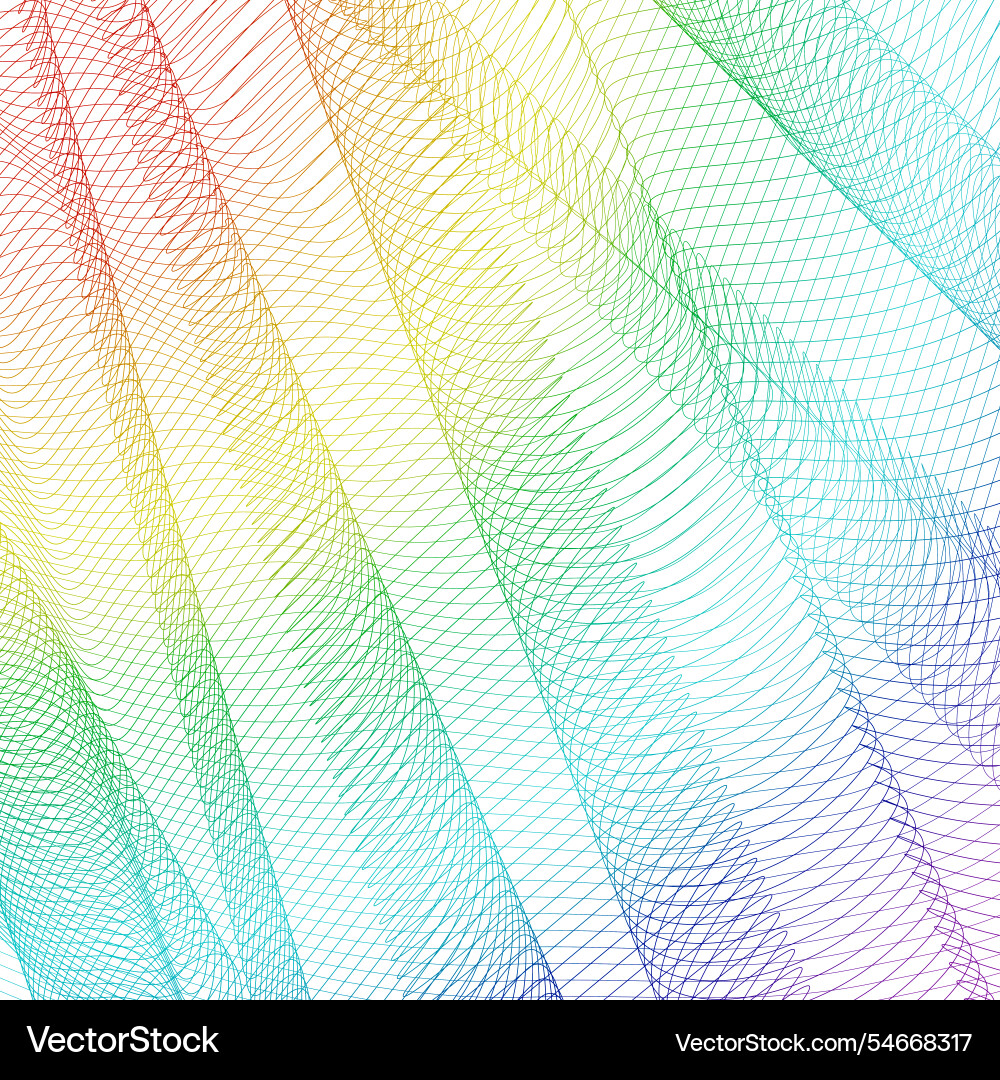 Rainbow color pleated net mesh pattern subtle line Rainbow color pleated net mesh pattern subtle line vector image