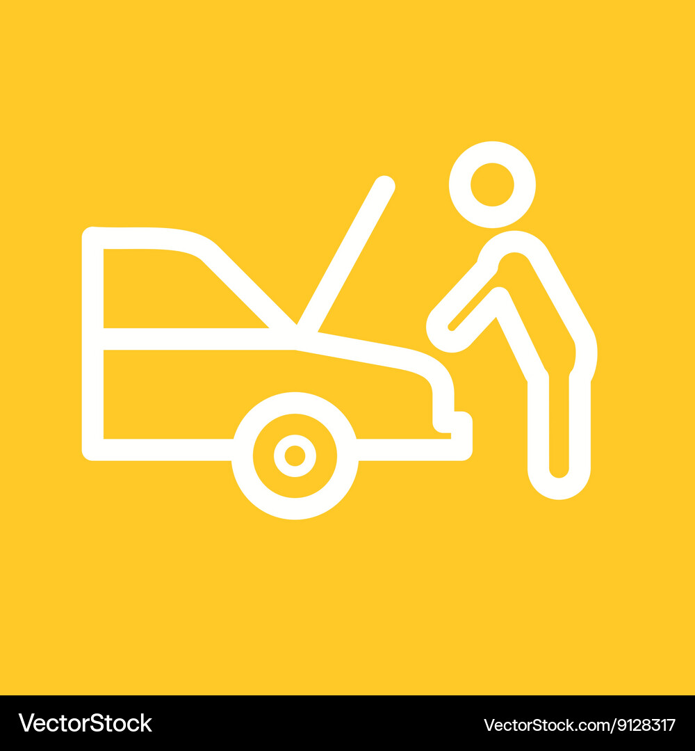 Working on engine Vector Image