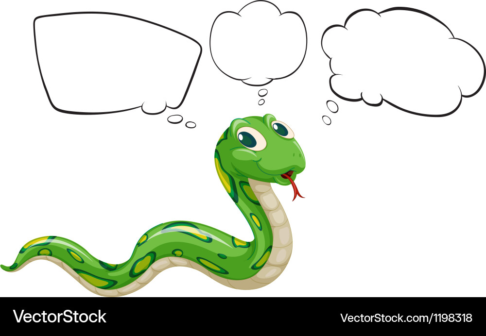 A snake with empty callouts vector image