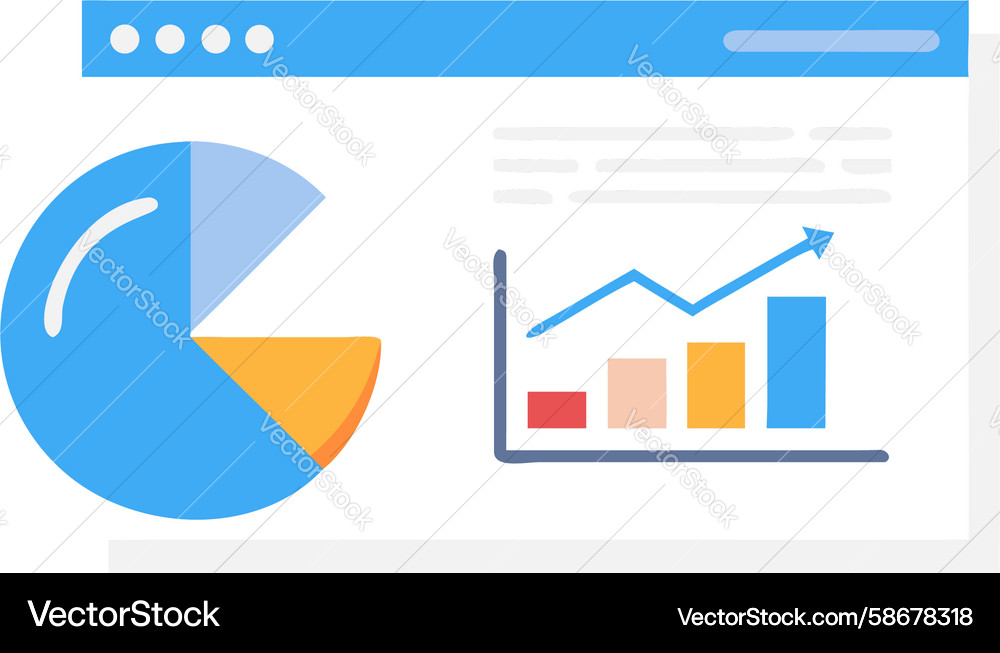 Data Analytics Dashboard Interface Vector Image
