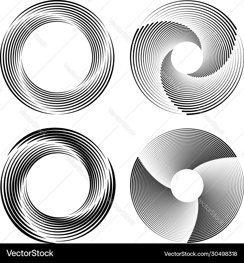 Dynamic Spiral Speed Lines vector image