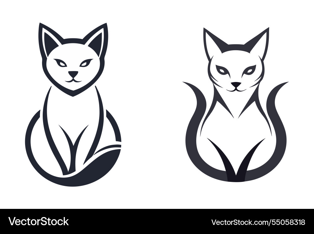 Image of an cat design on a white background Vector Image