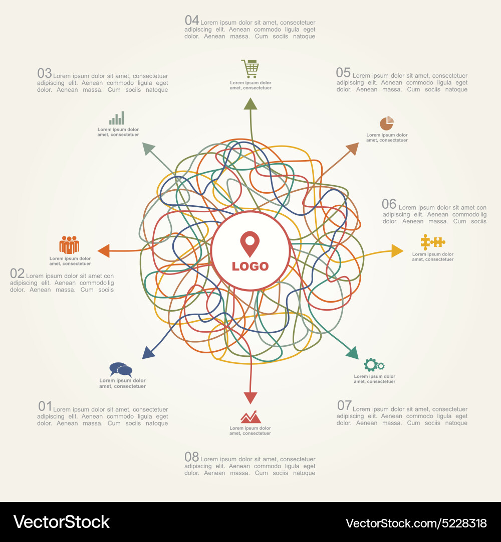 Infographic report template with text and icons vector image