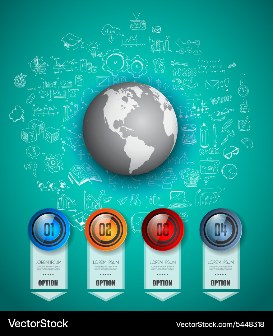 Infographic template for modern data visualization vector image