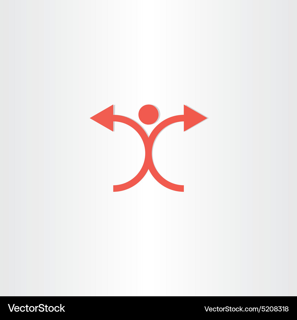 Man with arrow hands icon Vector Image