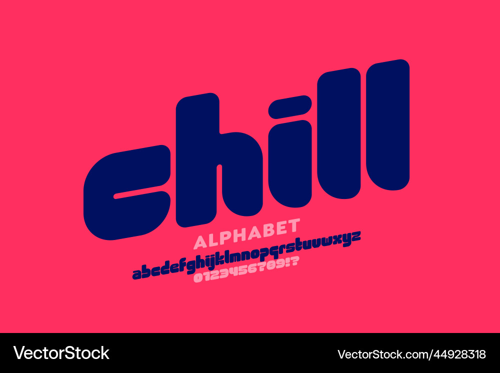 Modern lowercase style font design Modern lowercase style font design vector image