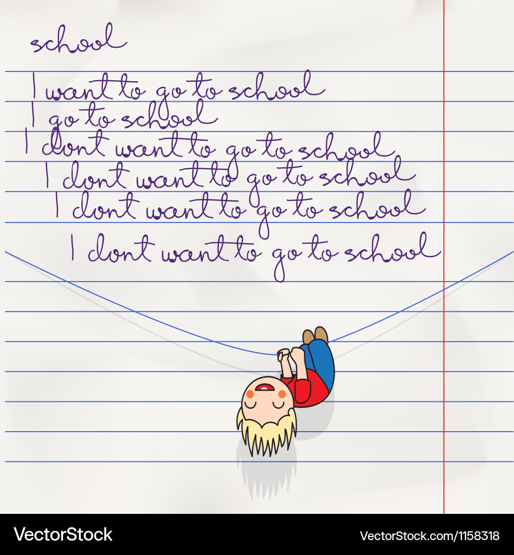 Notebook doodles page with lettering vector image
