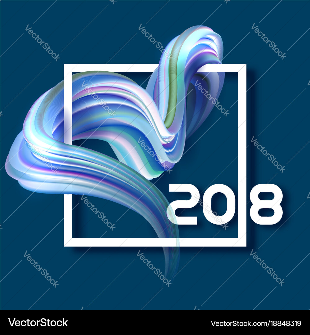 2018 new year colorful abstract background Vector Image