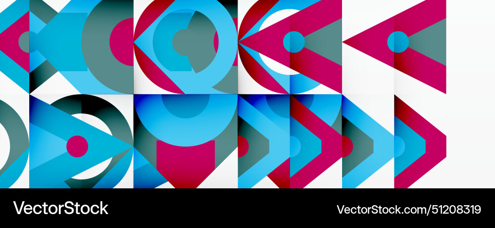 A colorful geometric pattern with circles A colorful geometric pattern with circles Vector Image