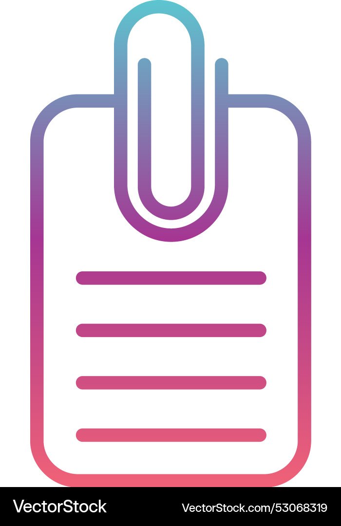 Attachment line gradient design Vector Image