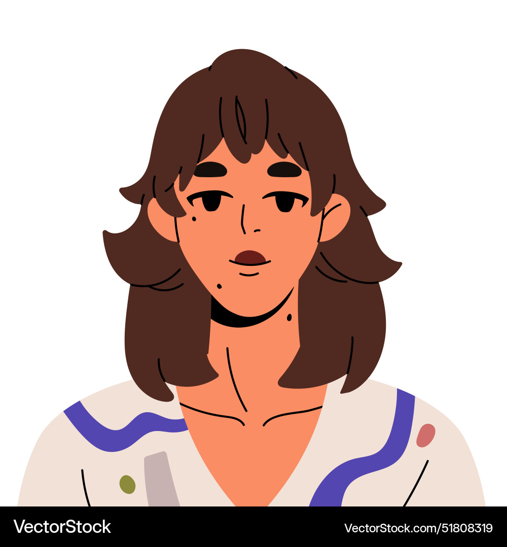 Avatar of young woman with modern hairstyle Avatar of young woman with modern hairstyle vector image