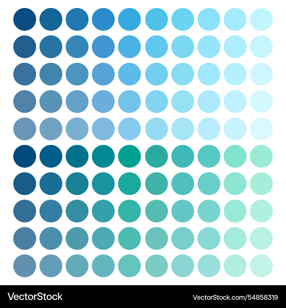 Gradient dot pattern circular blue green scheme Gradient dot pattern circular blue green scheme vector image