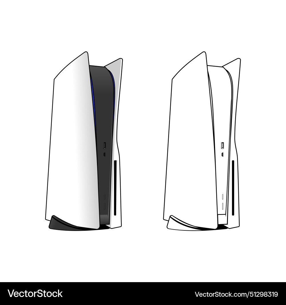 Playstation 5 game console design Playstation 5 game console design vector image