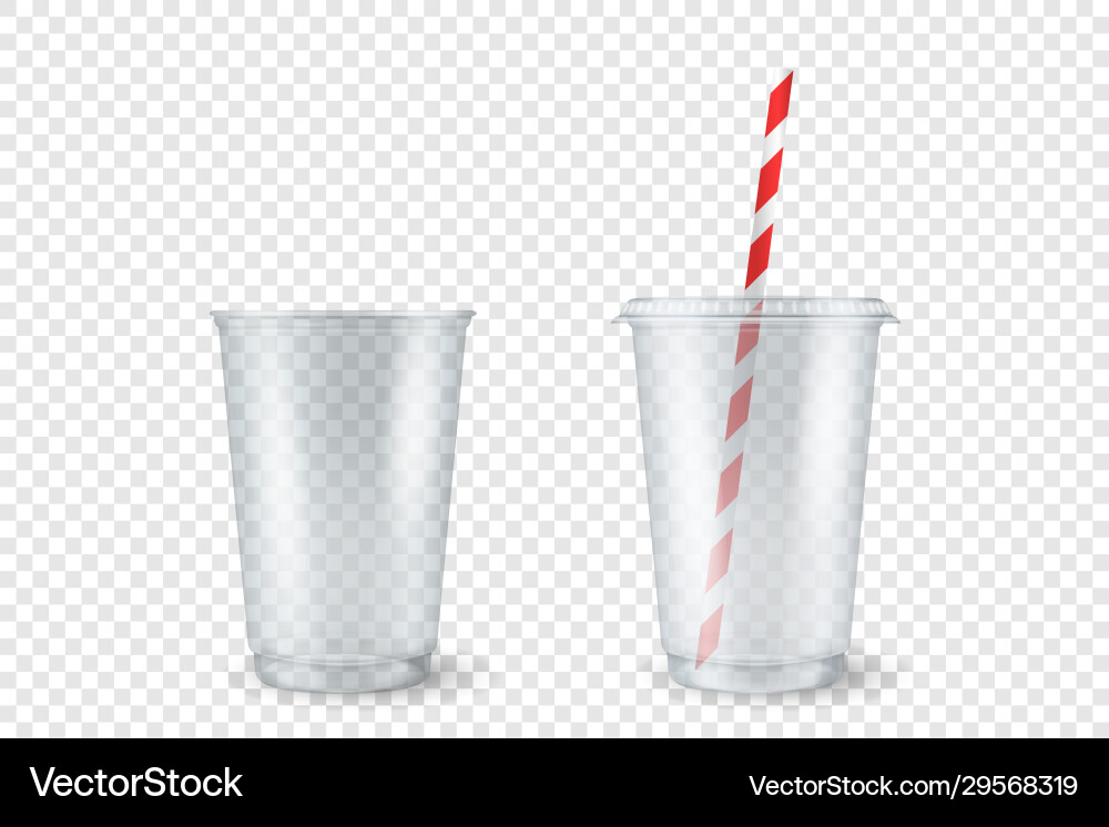Realistic 3d empty clear plastic opened Realistic 3d empty clear plastic opened vector image