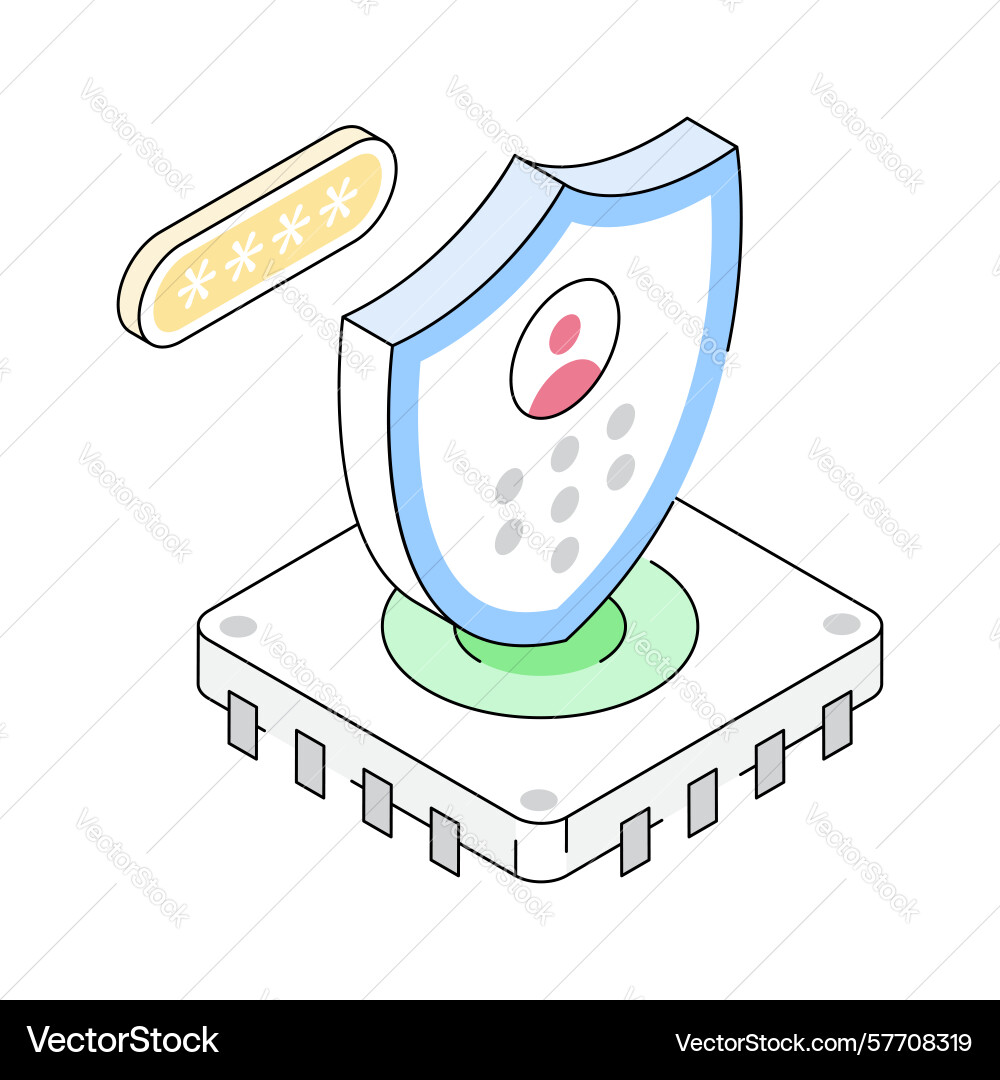 Secure profile Vector Image