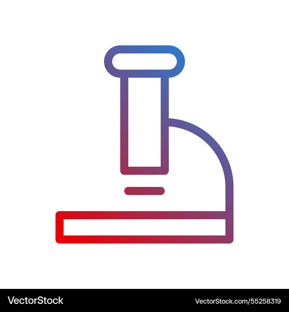 Simple microscope icon with gradient and white Simple microscope icon with gradient and white vector image