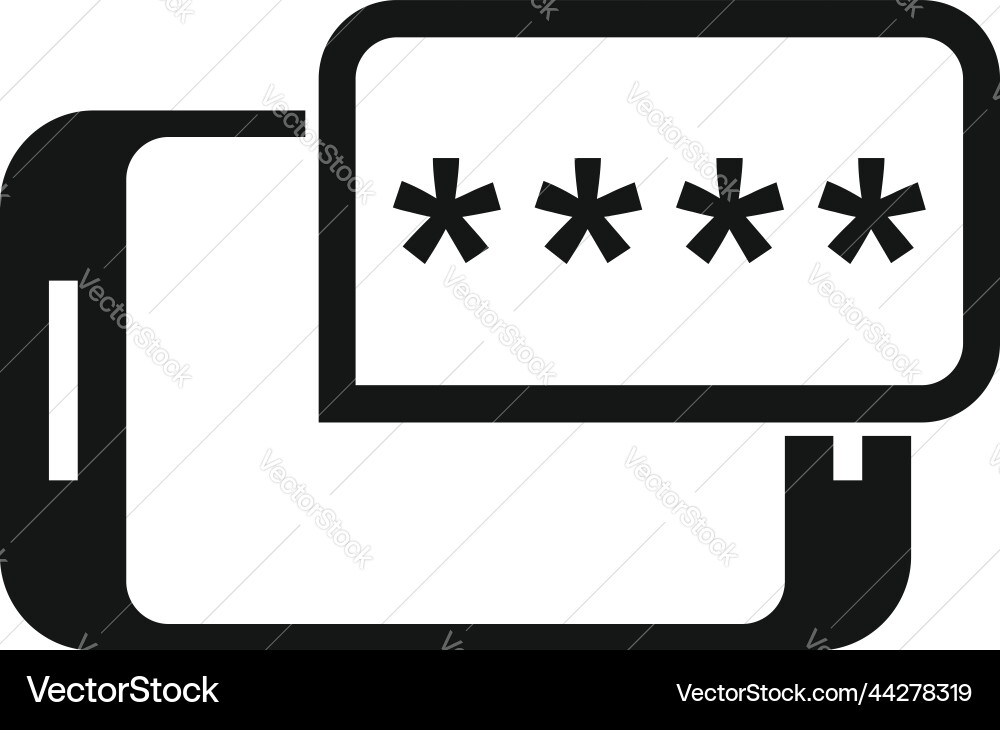 Smartphone password icon simple data Smartphone password icon simple data Vector Image
