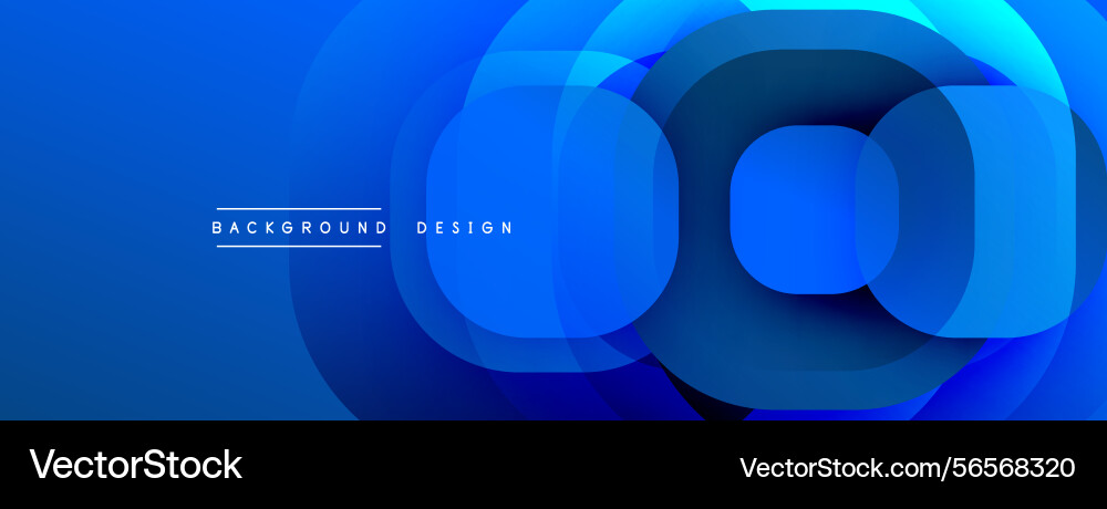 Abstract blue layers create dynamic circular Vector Image