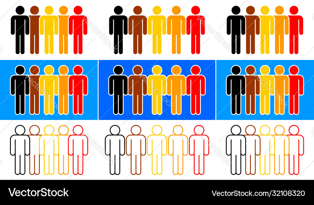 BIPOC Unity Symbol Vector Image
