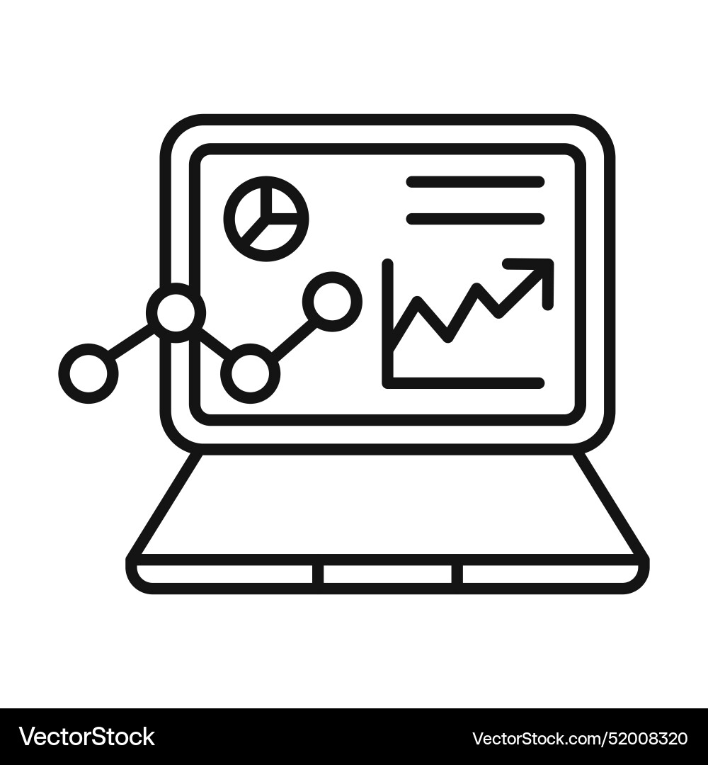 Business dashboard icon ideal for data analysis vector image