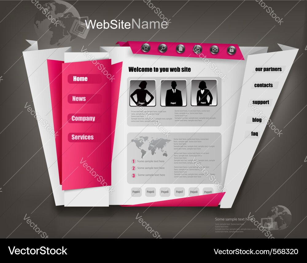 Business website design template Vector Image