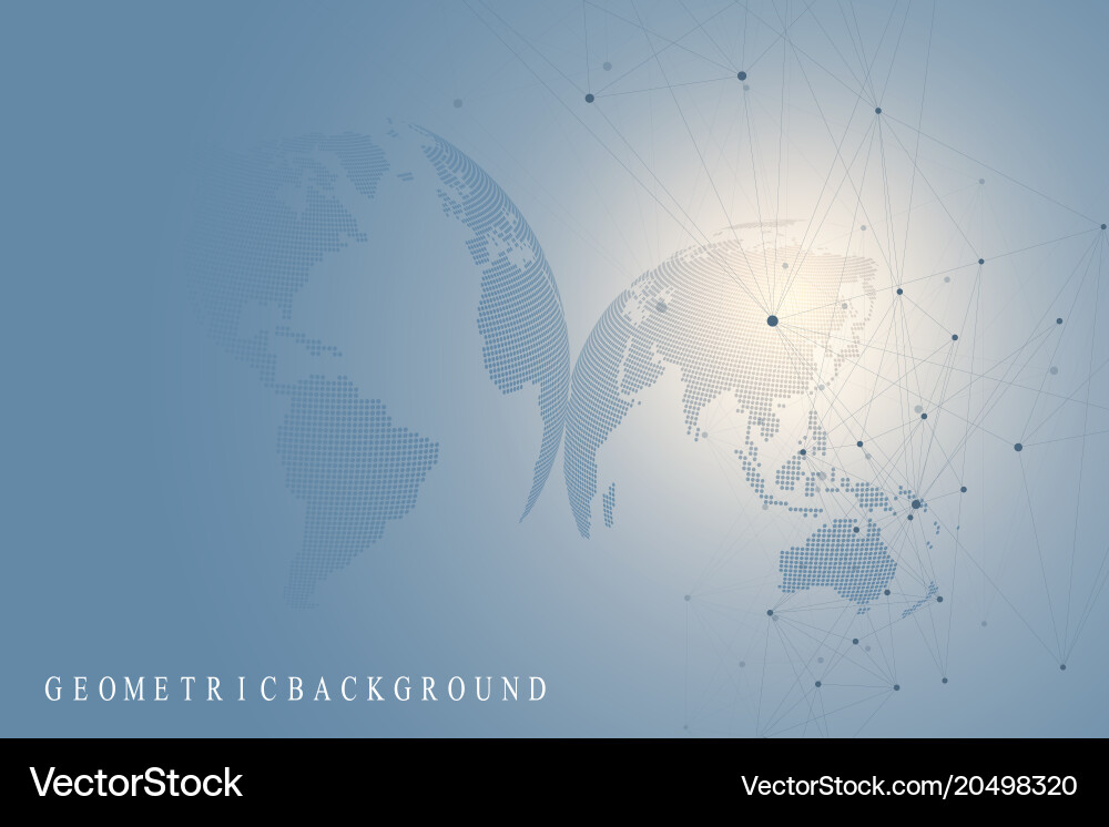 Complex Data Network Globe vector image