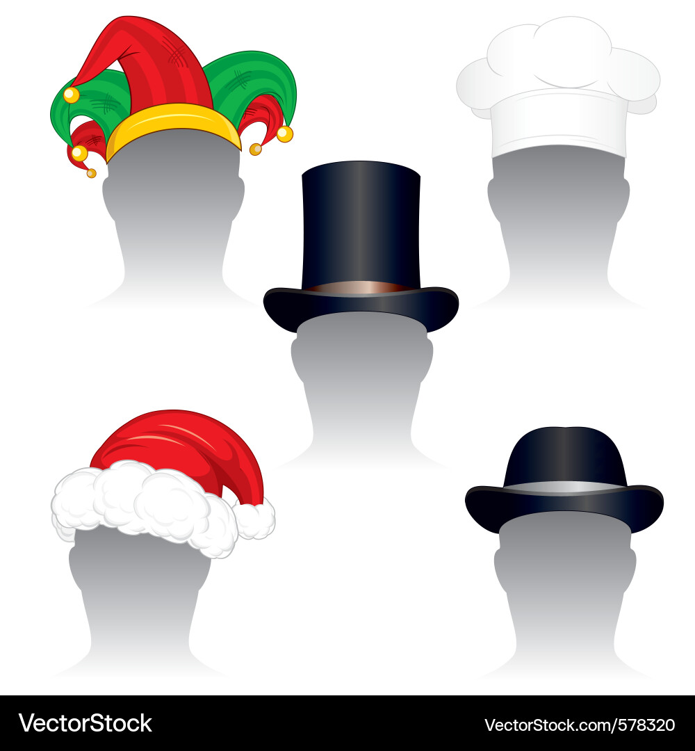 Hats and Caps Collection Vector Image