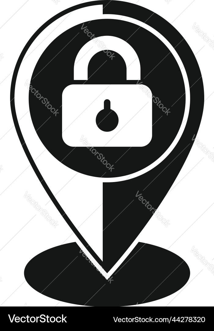 Location privacy icon simple data protect Location privacy icon simple data protect vector image