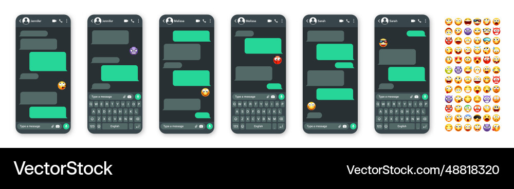 Messaging App UI - Chat Bubble vector image