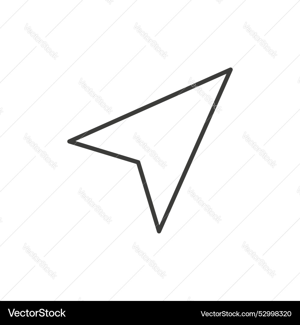 Navigation icon set compass tool arrow symbol gps Vector Image