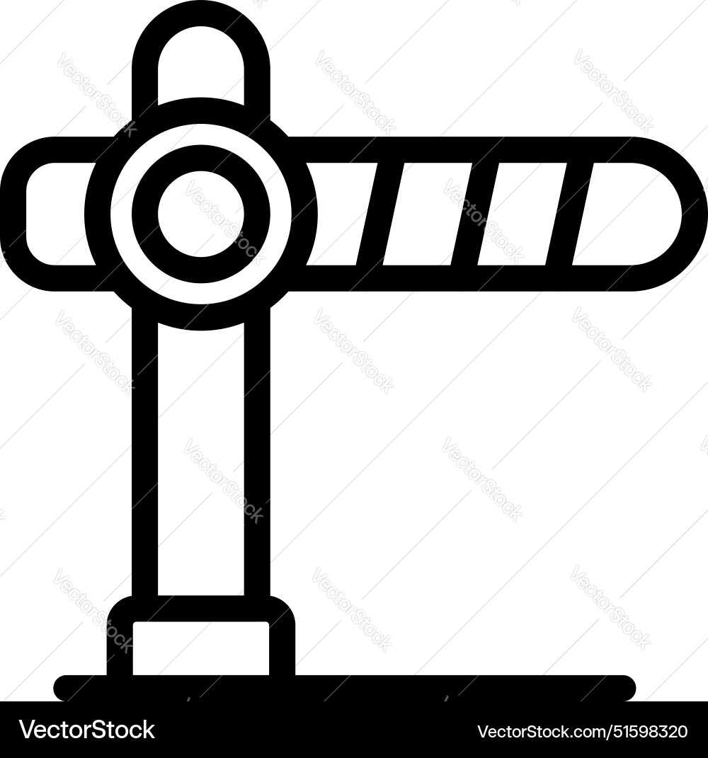 Simple line icon of an automatic barrier gate Simple line icon of an automatic barrier gate vector image