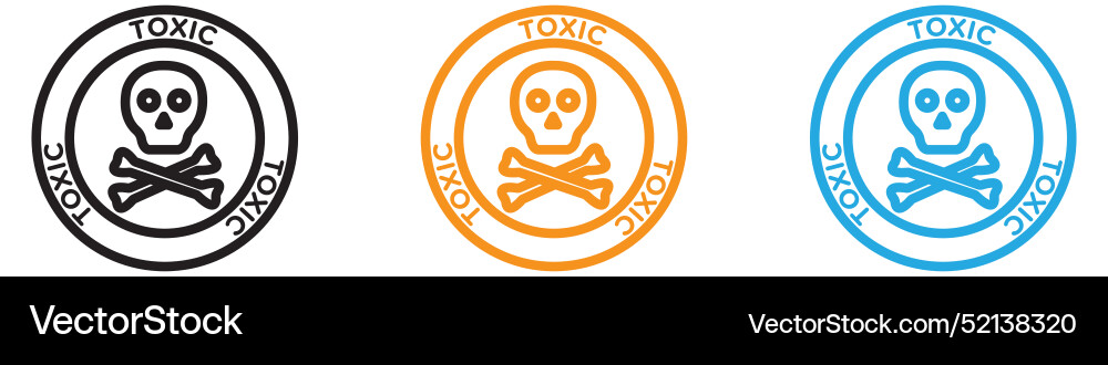 Toxic product logo set collection for web app ui Vector Image