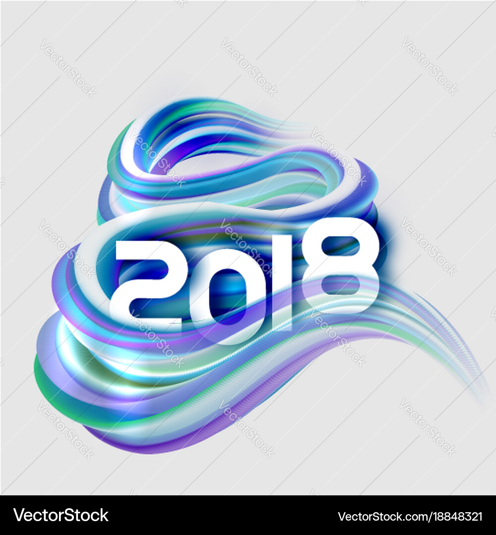2018 new year colorful abstract background Vector Image