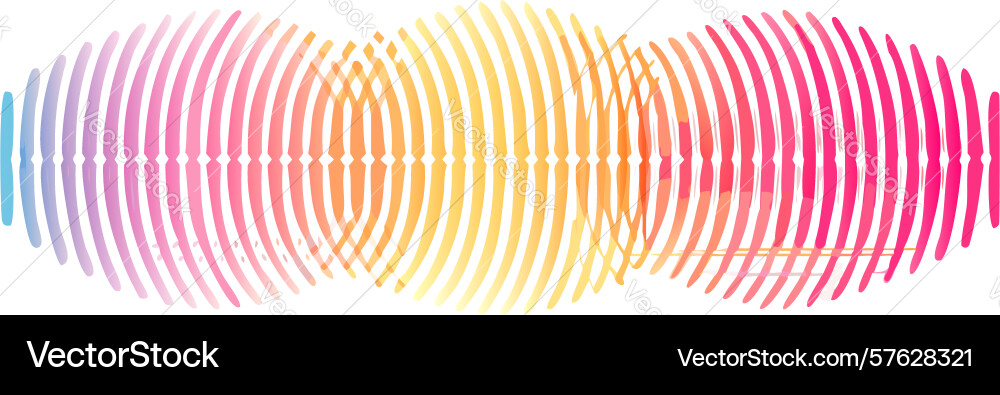 Abstract rhythmic sound wave pattern calming vector image