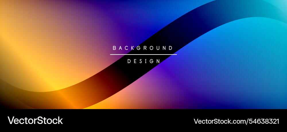 Bright rainbow style color gradient with curve vector image