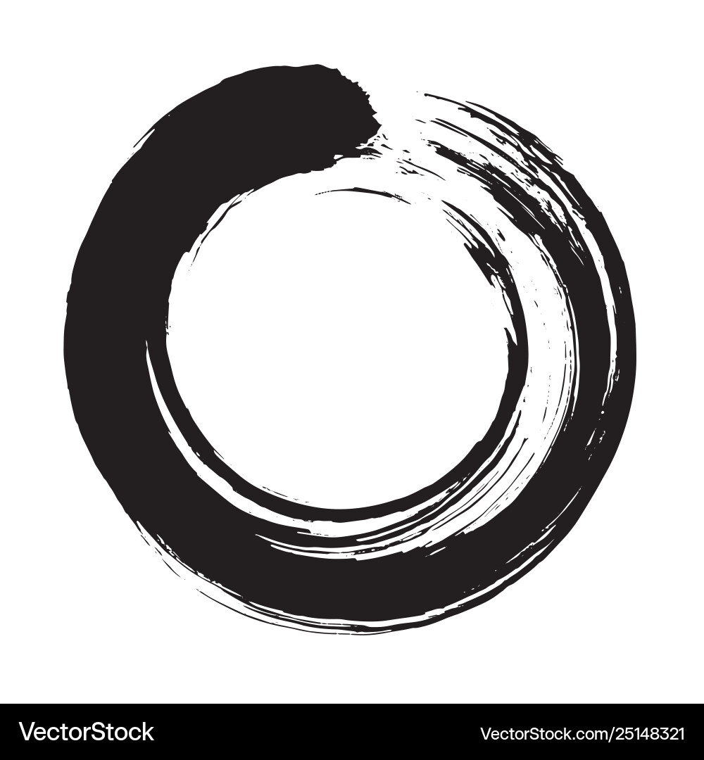 Enso Zen Circle Brushstroke vector image