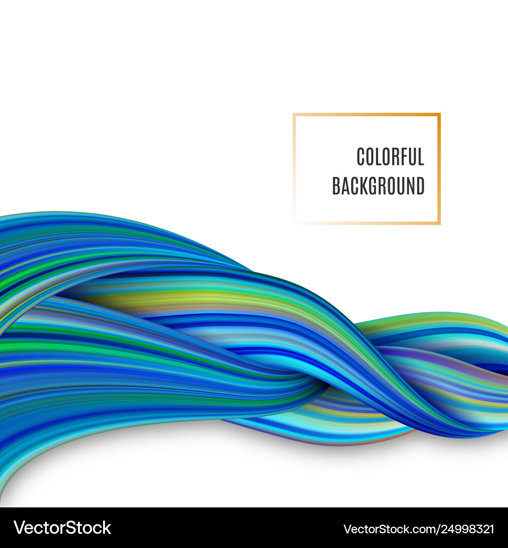 Fluid Abstract Color Waves vector image