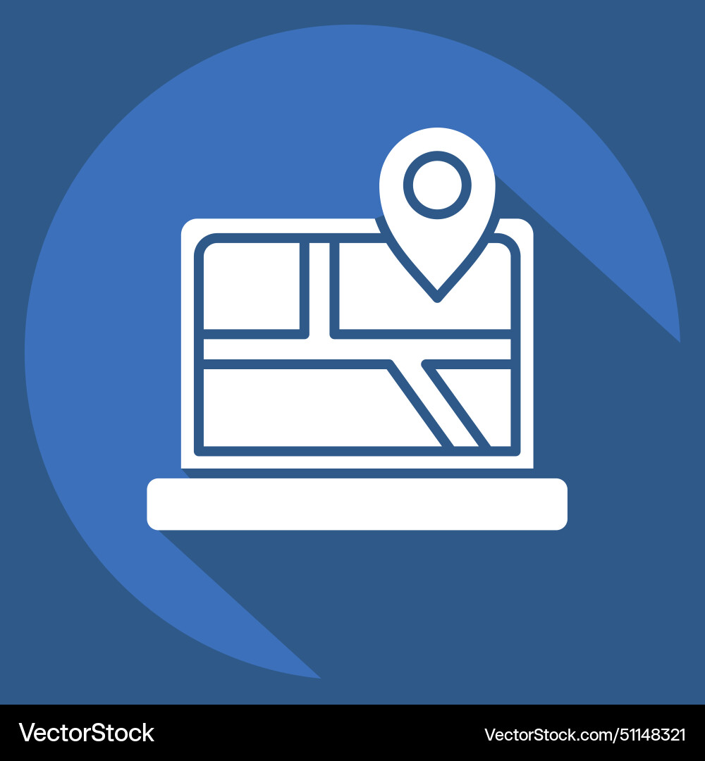 Icon map location related to navigation symbol Icon map location related to navigation symbol vector image