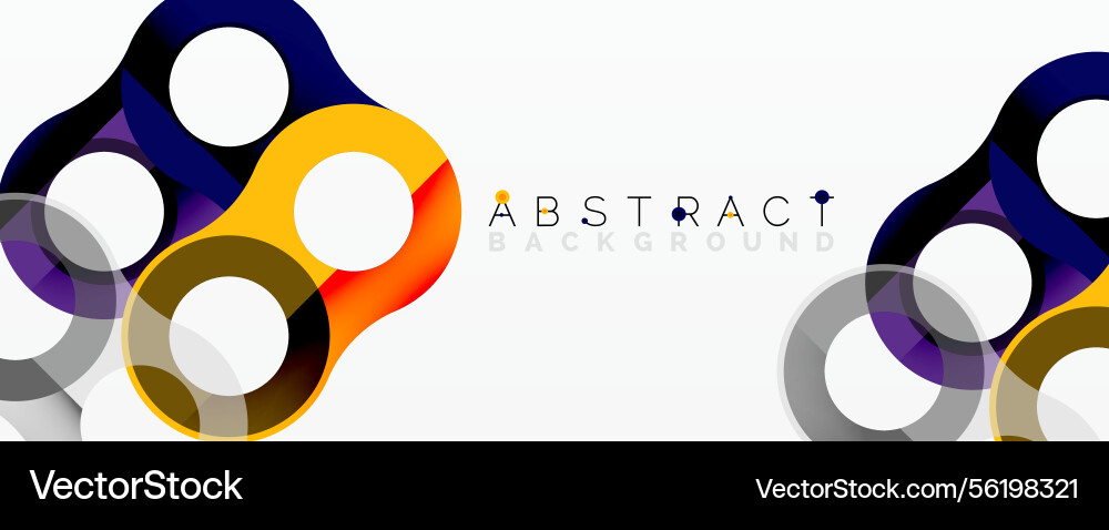 Modern abstract design features overlapping vector image