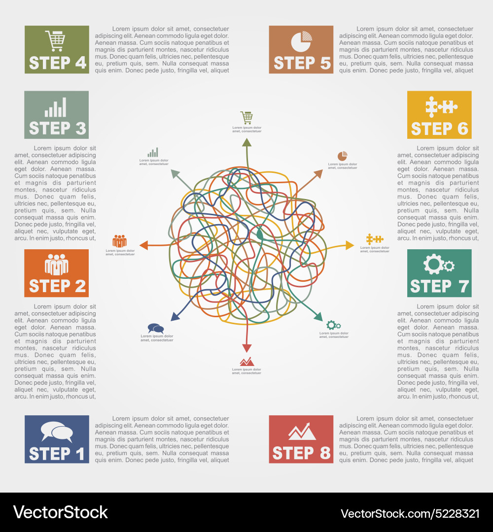 Report Template with Icons & Data Charts vector image
