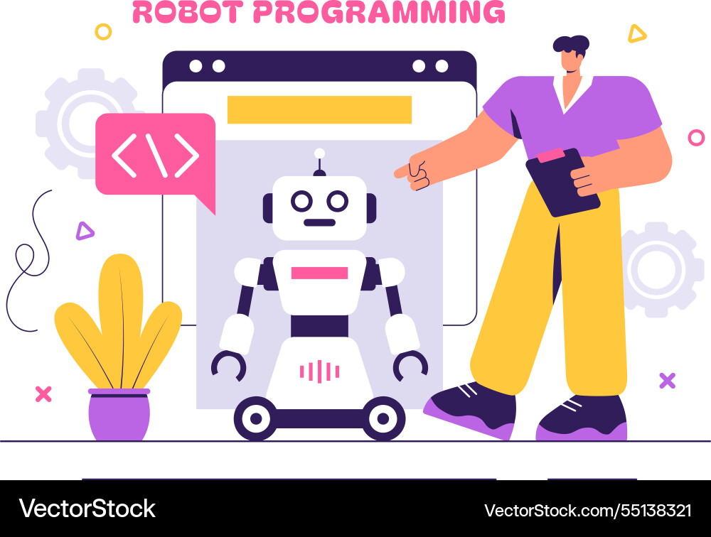 Roboterprogrammierung mit einem künstlichen Roboterprogrammierung mit einem künstlichen vektorbild