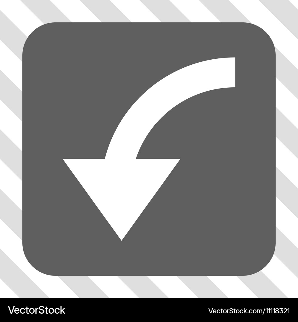 Rotate ccw rounded square button Vector Image