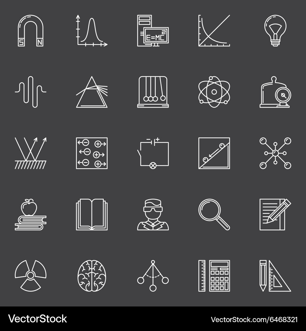 Science & Physics Icon Set Vector Image