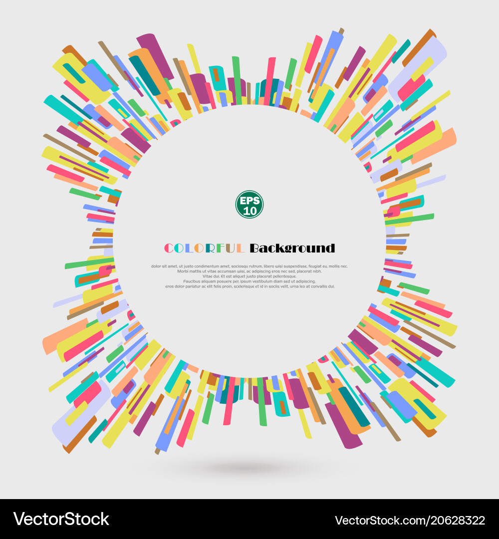 360 Degree Colorful Crayon Pattern Vector Image
