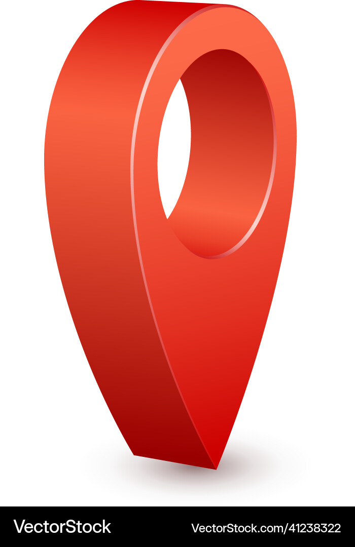 3d geo pin realistic map pointer location 3d geo pin realistic map pointer location vector image
